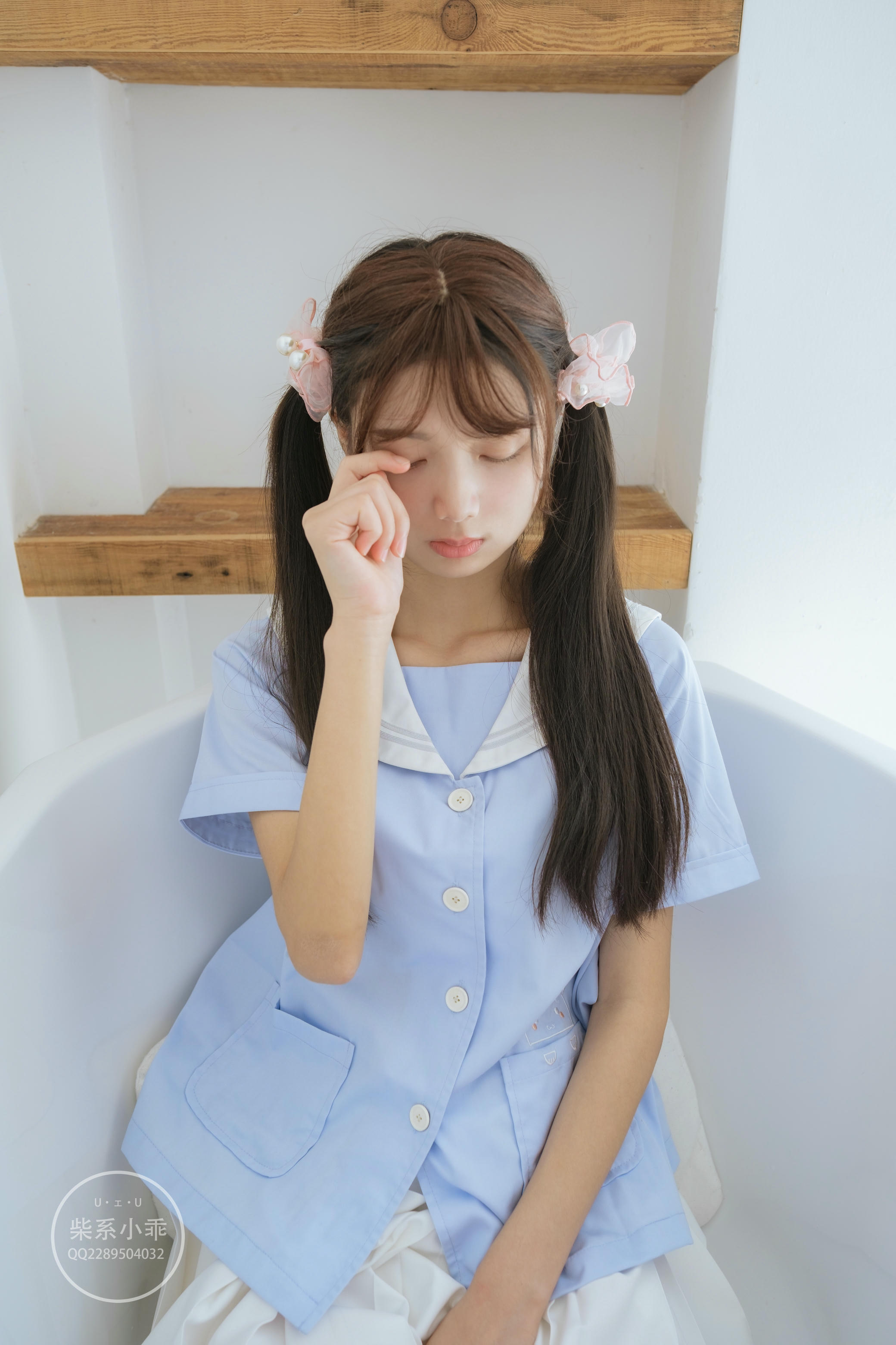 稚乖画册 NO.01 晴空01 白丝双马尾jk [79P-600MB]_第1集