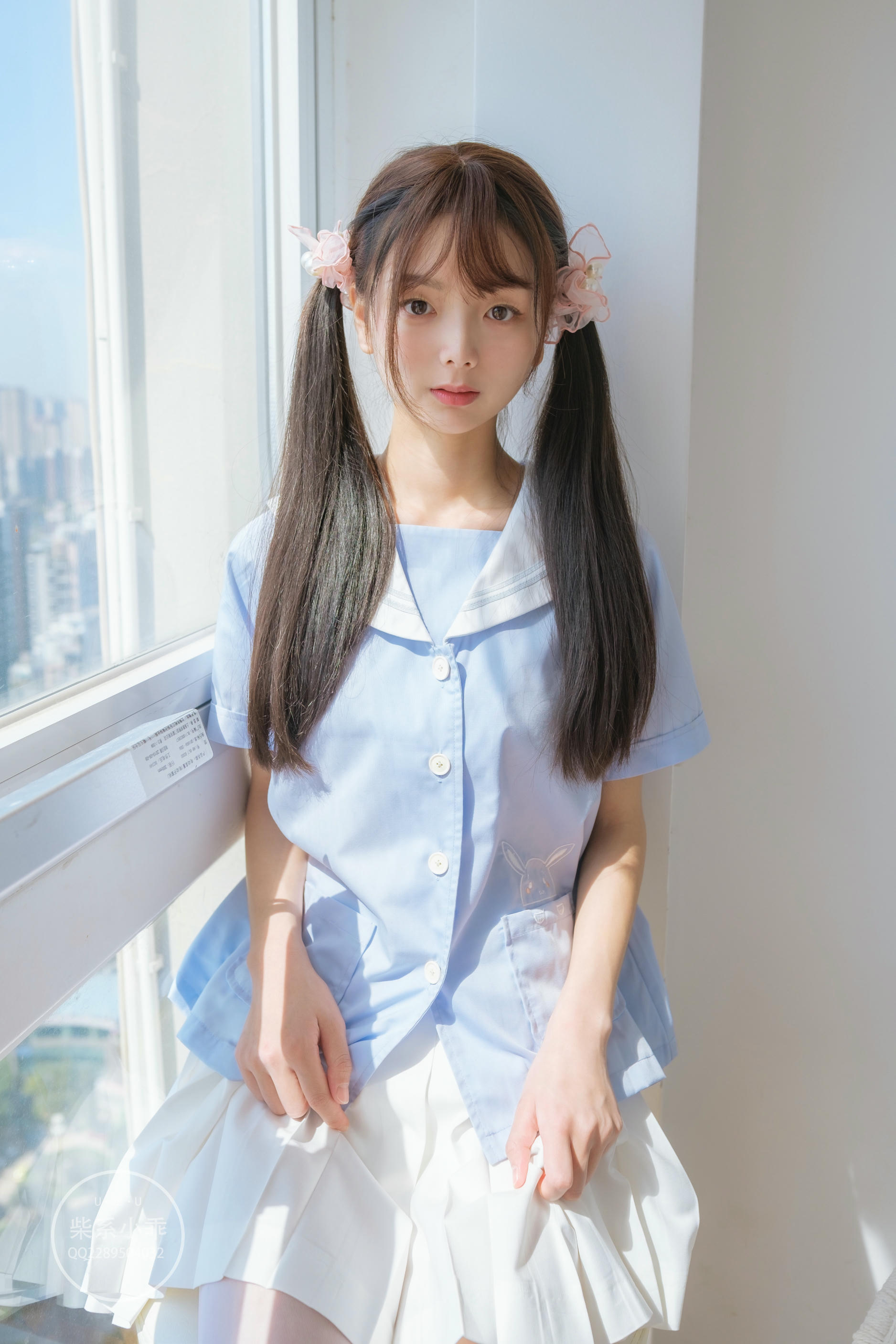 稚乖画册 NO.01 晴空01 白丝双马尾jk [79P-600MB]_第3集