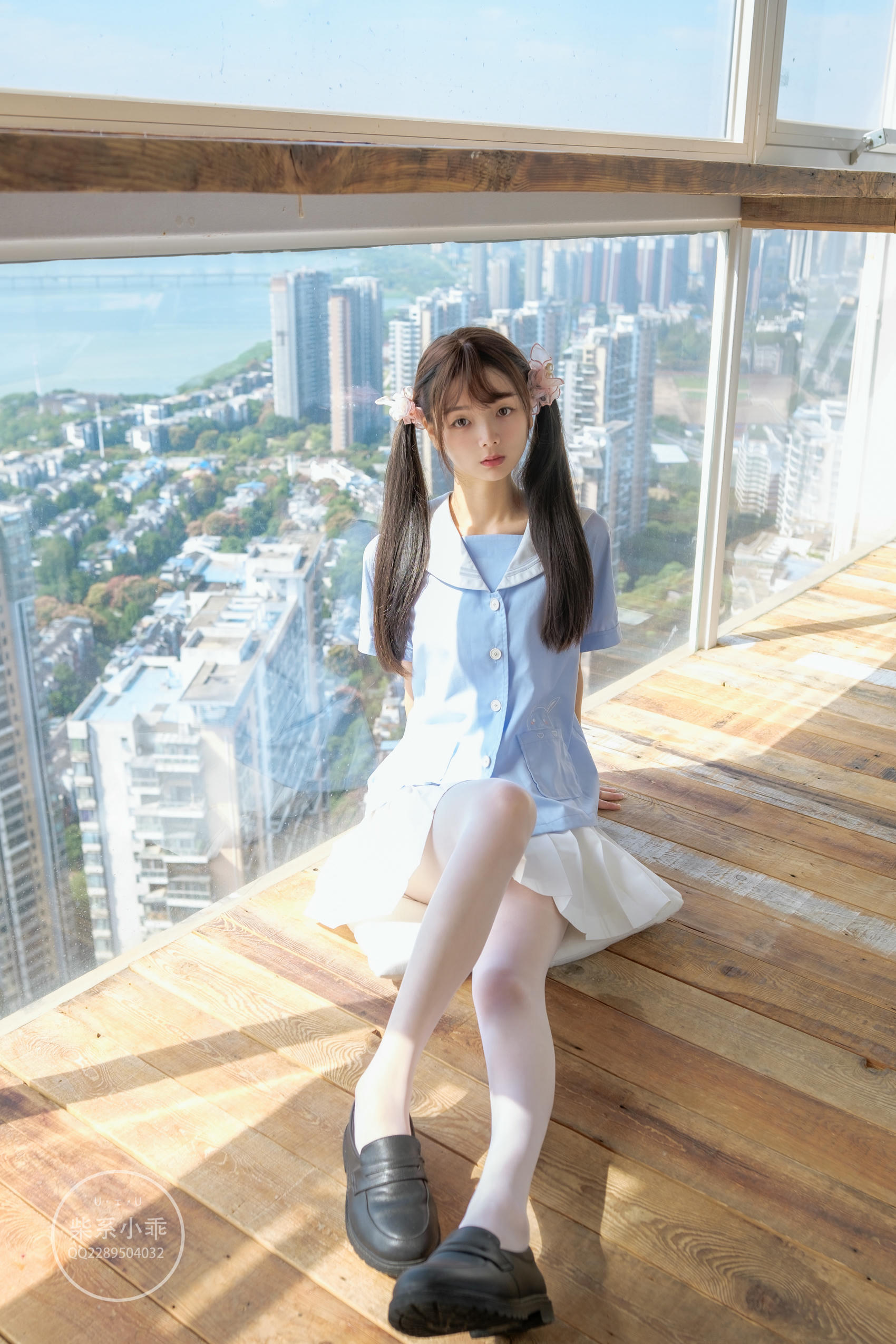 稚乖画册 NO.01 晴空01 白丝双马尾jk [79P-600MB]_第3集