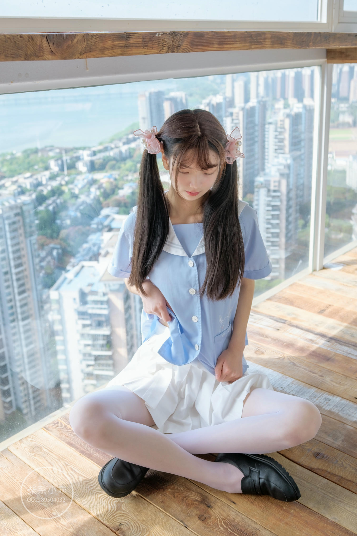 稚乖画册 NO.01 晴空01 白丝双马尾jk [79P-600MB]_第4集