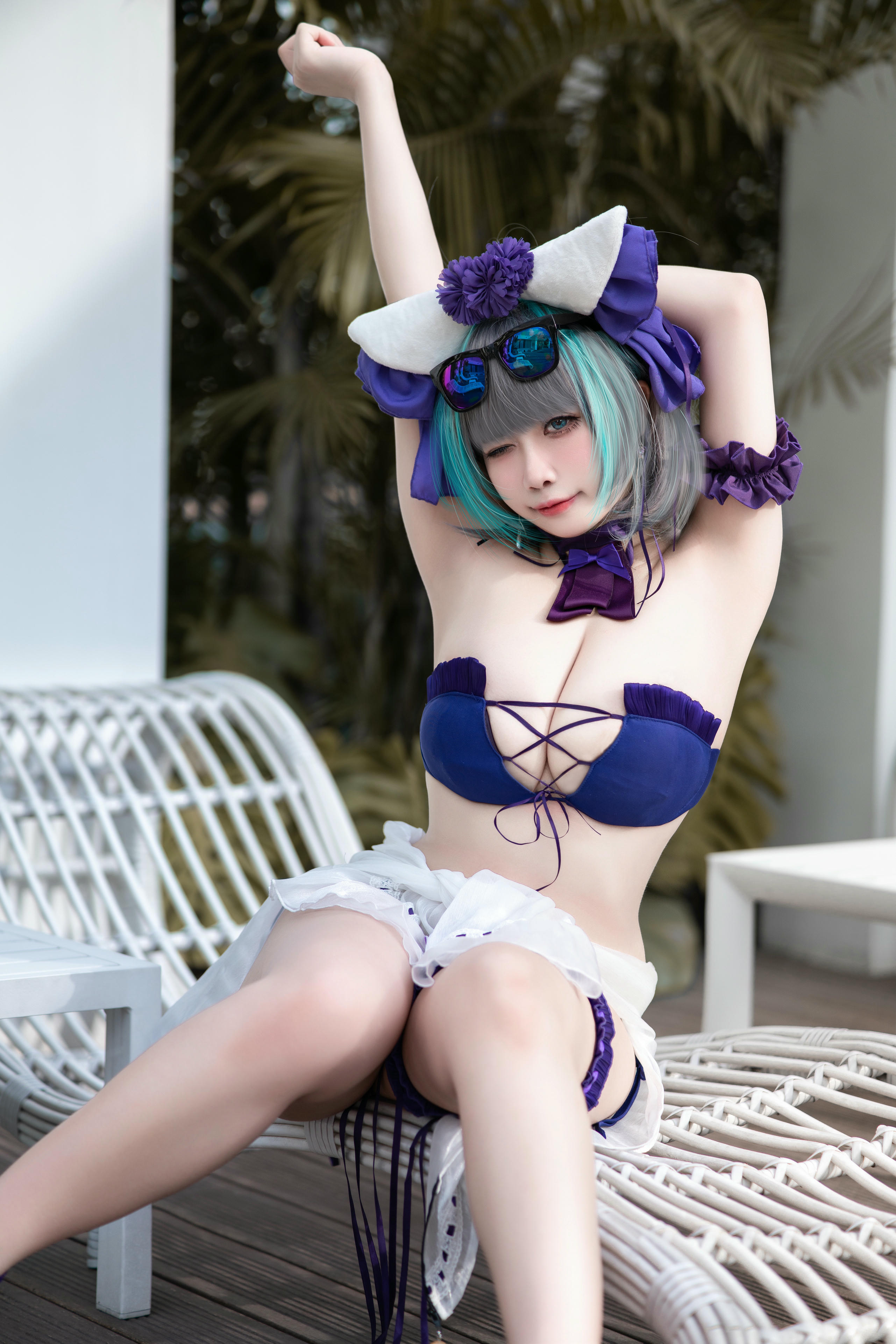 贞子蜜桃 NO.016 碧蓝航线 柴郡泳装[60P-1V-1.2G]_第1集