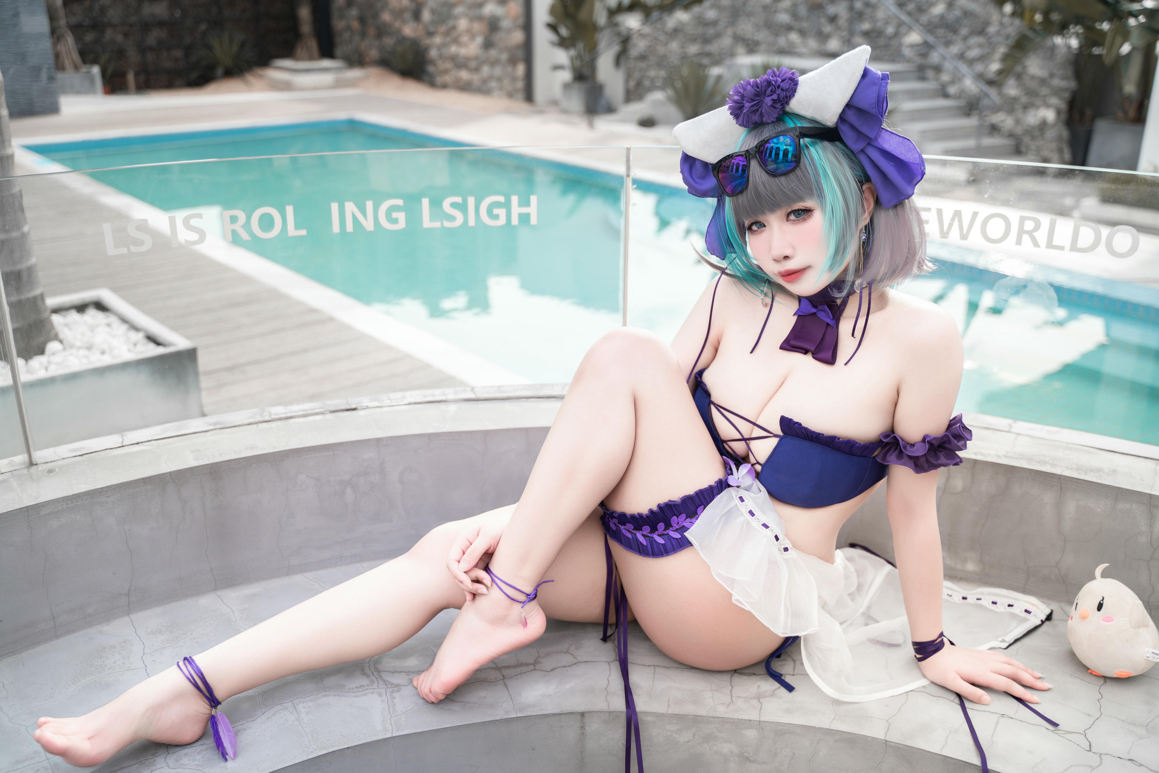 贞子蜜桃 NO.016 碧蓝航线 柴郡泳装[60P-1V-1.2G]_第1集