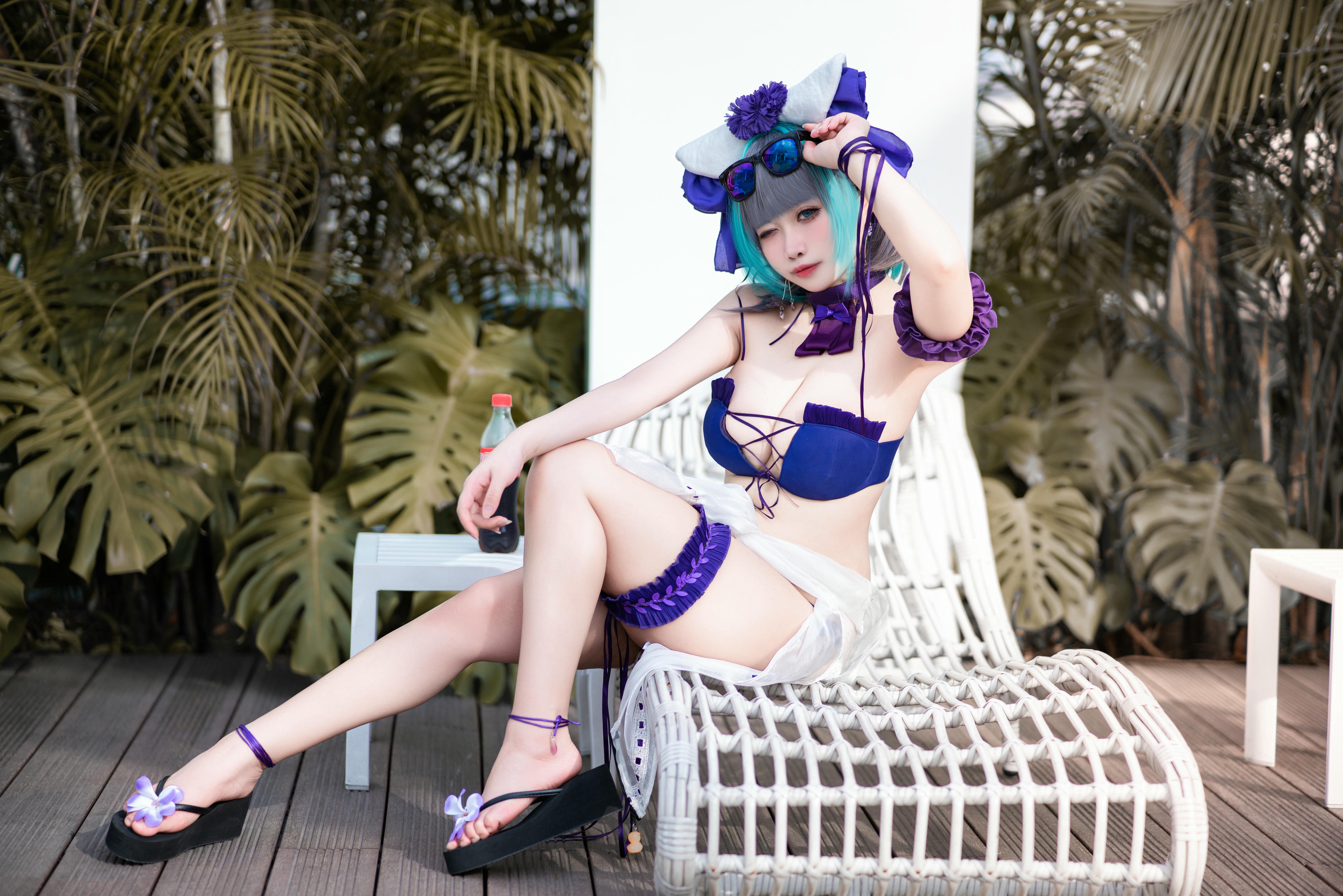 贞子蜜桃 NO.016 碧蓝航线 柴郡泳装[60P-1V-1.2G]_第2集