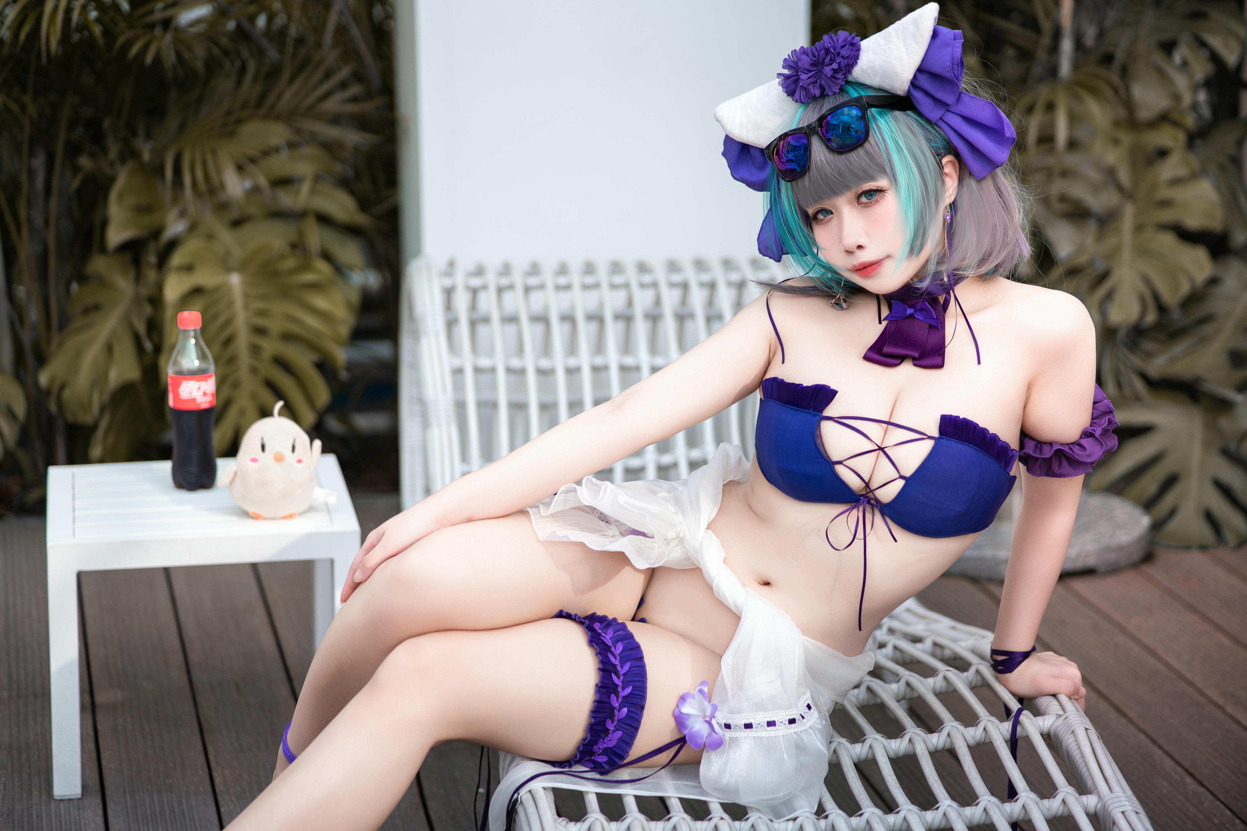 贞子蜜桃 NO.016 碧蓝航线 柴郡泳装[60P-1V-1.2G]_第2集