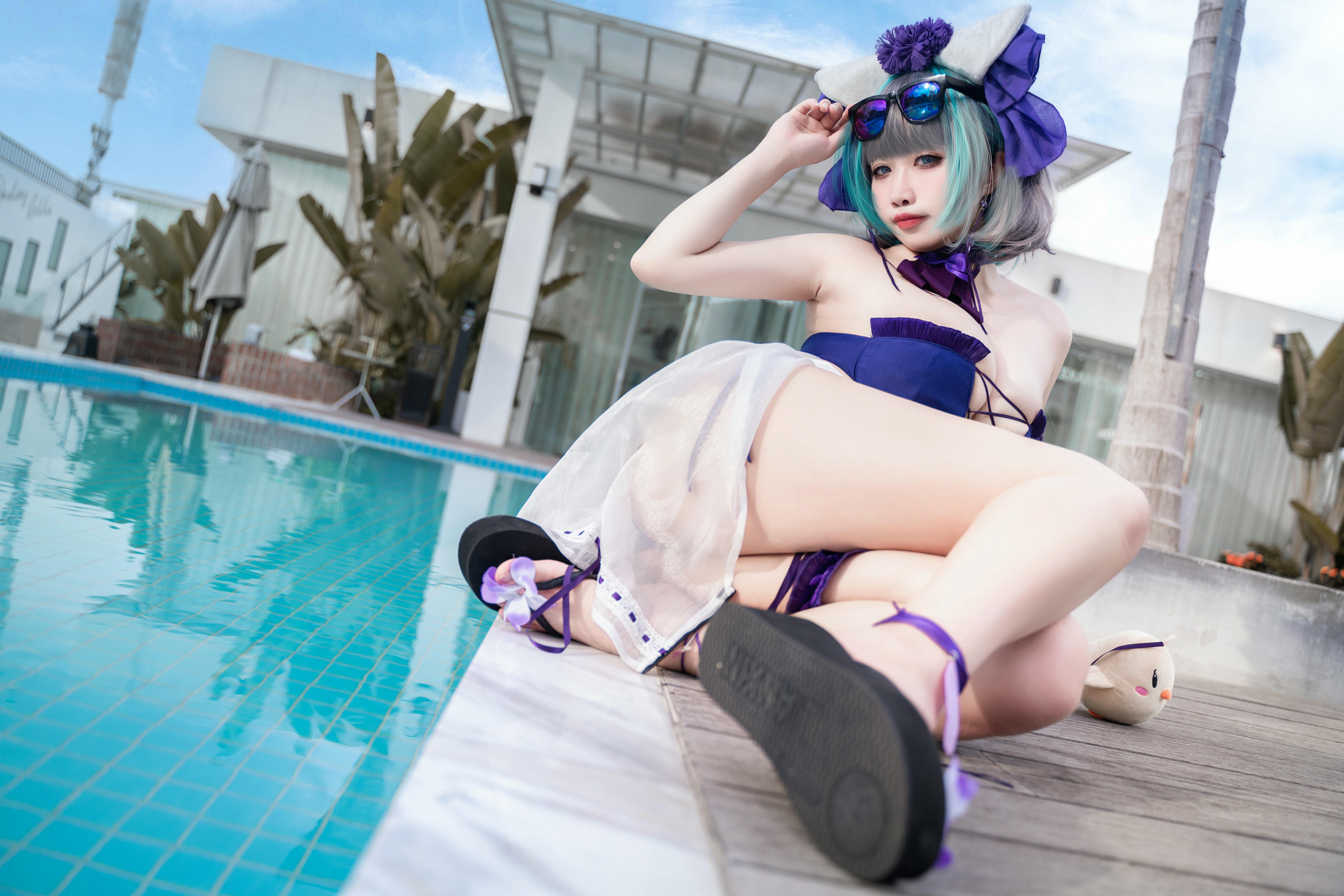 贞子蜜桃 NO.016 碧蓝航线 柴郡泳装[60P-1V-1.2G]_第2集