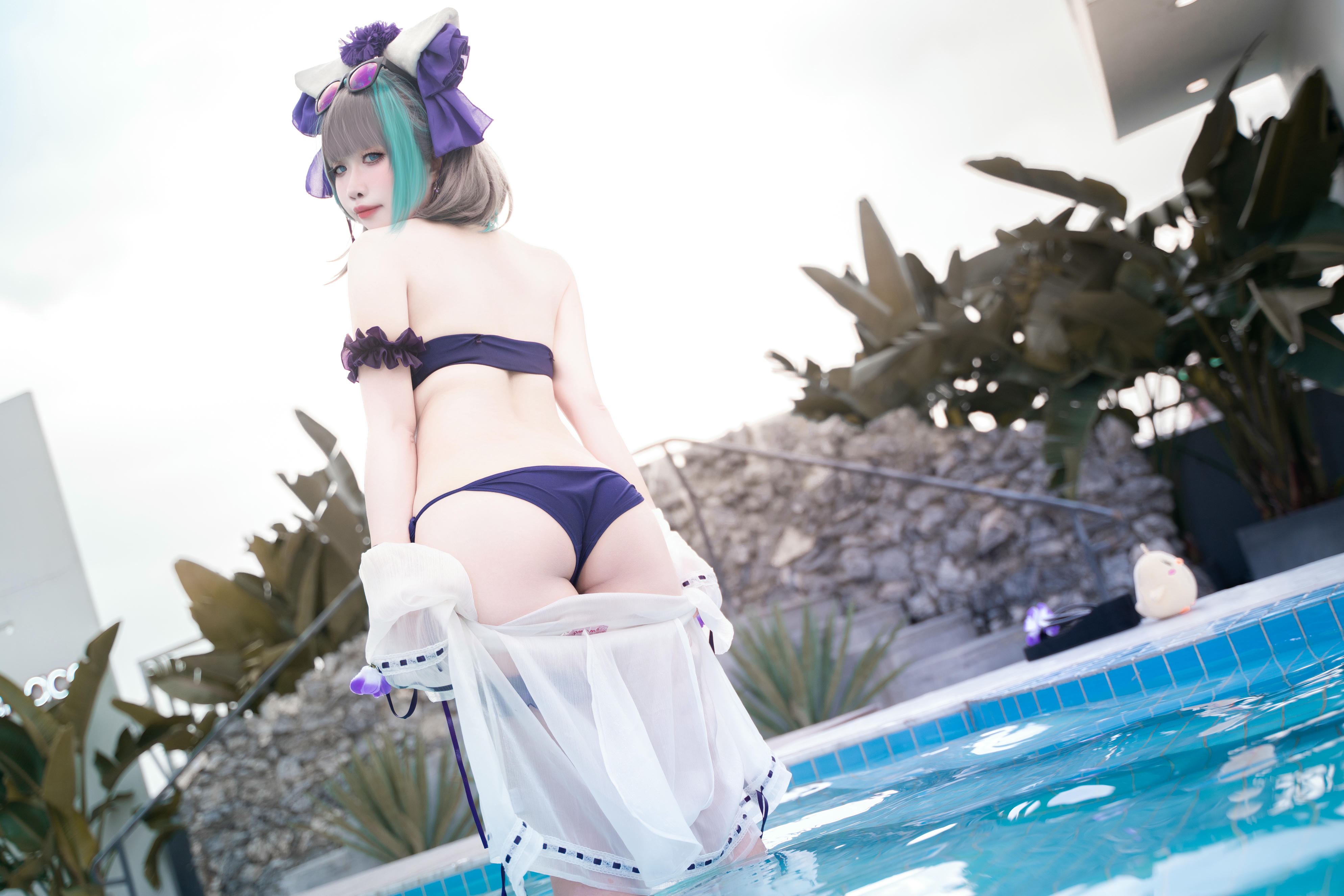 贞子蜜桃 NO.016 碧蓝航线 柴郡泳装[60P-1V-1.2G]_第2集