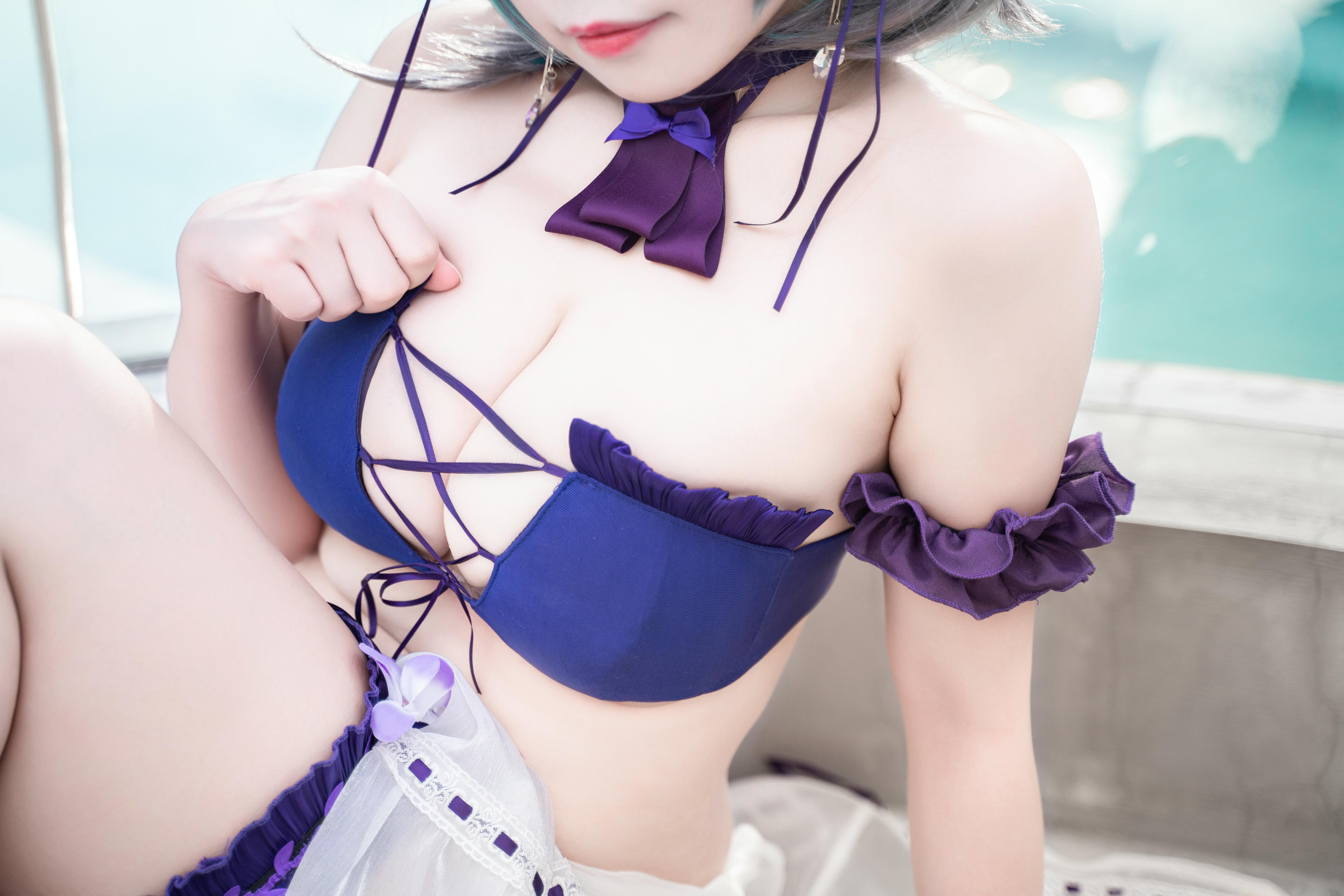 贞子蜜桃 NO.016 碧蓝航线 柴郡泳装[60P-1V-1.2G]_第2集