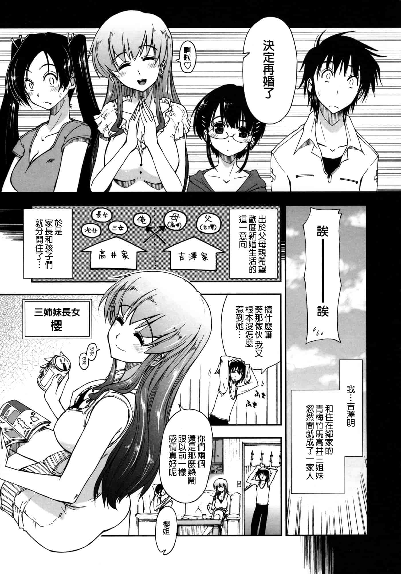 汉化版-[上乃 龍也] モザイク×三姉妹 [a1...改图]（新增15p）_第1集
