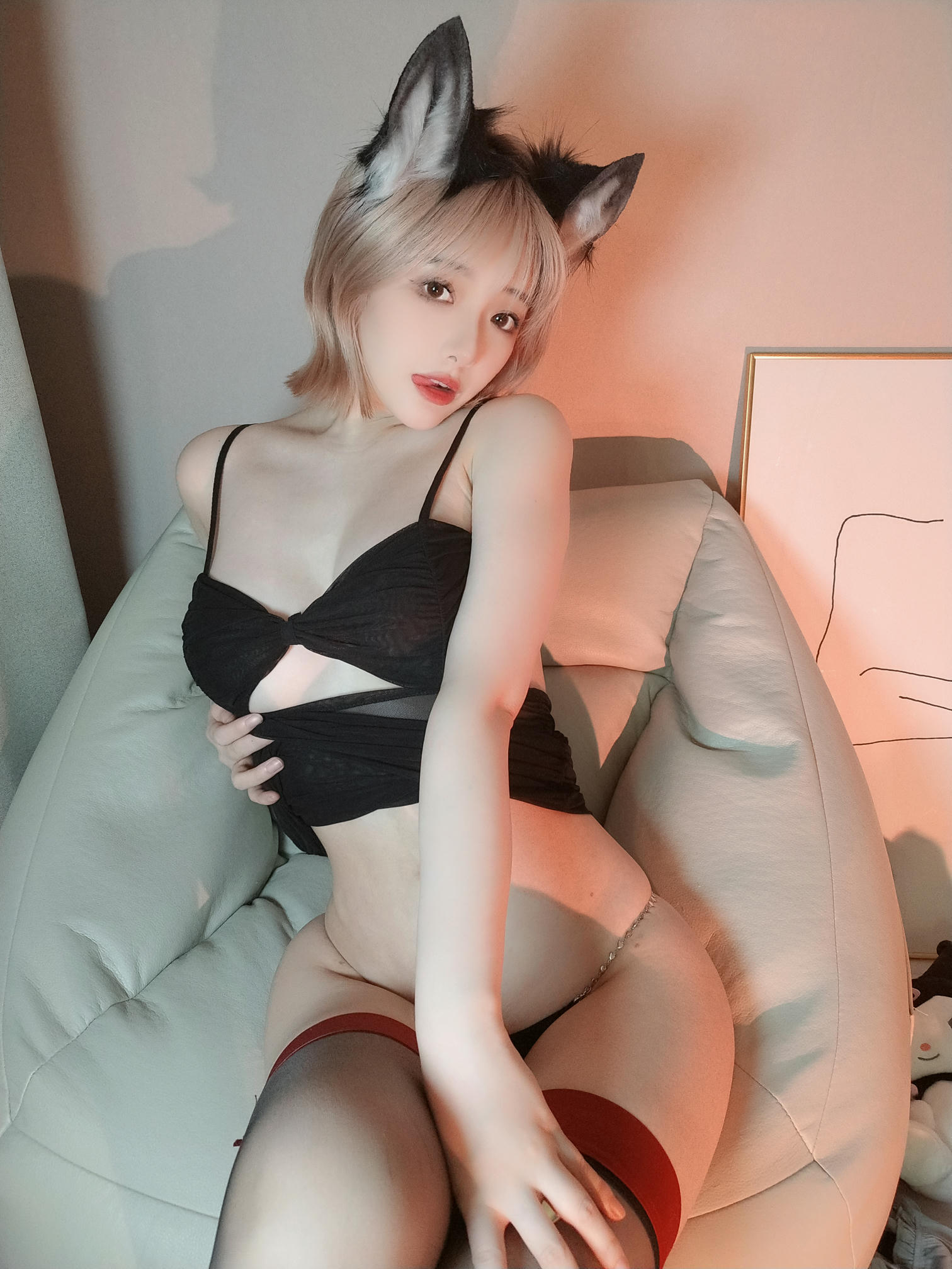 雯妹不讲道理 NO.070 三月大礼包 红边黑丝 [41P3V 468MB]_第2集