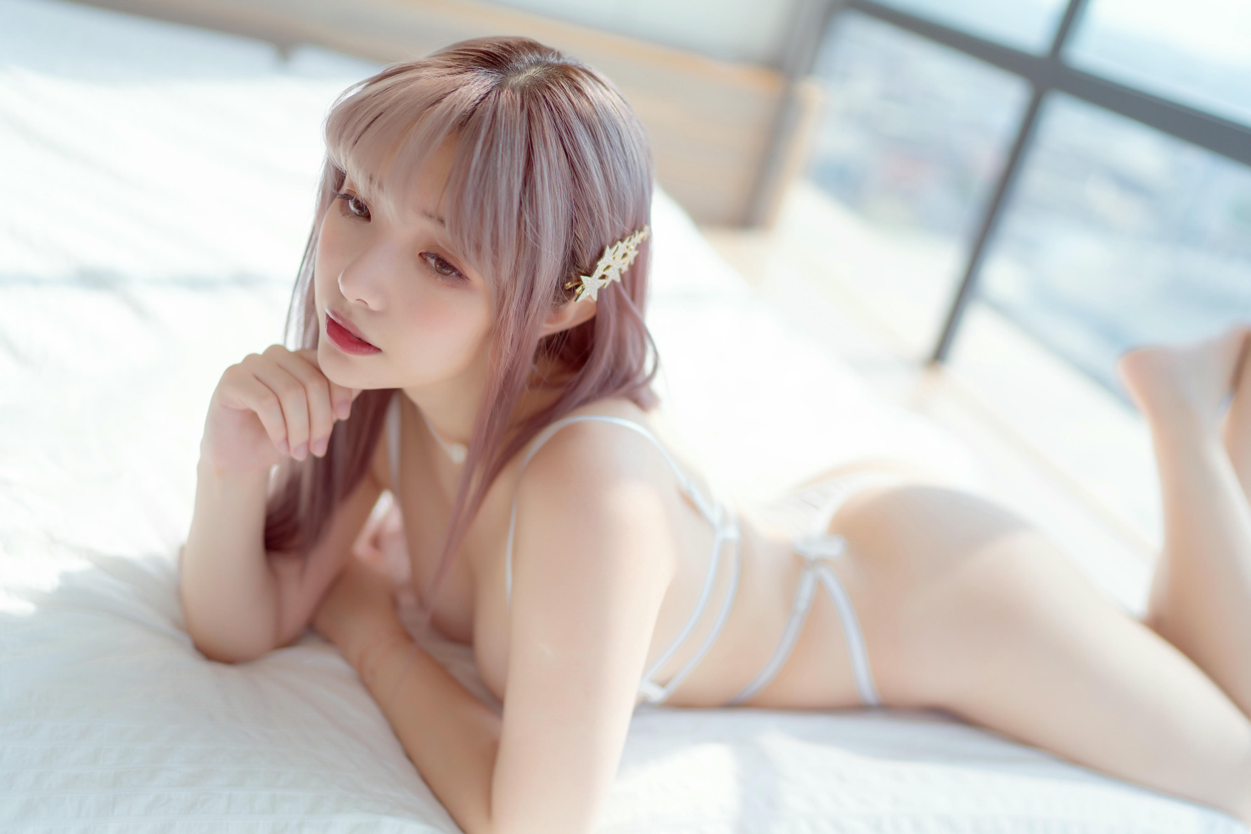 雯妹不讲道理 NO.046 白色镂空 [50P-508MB]_第2集