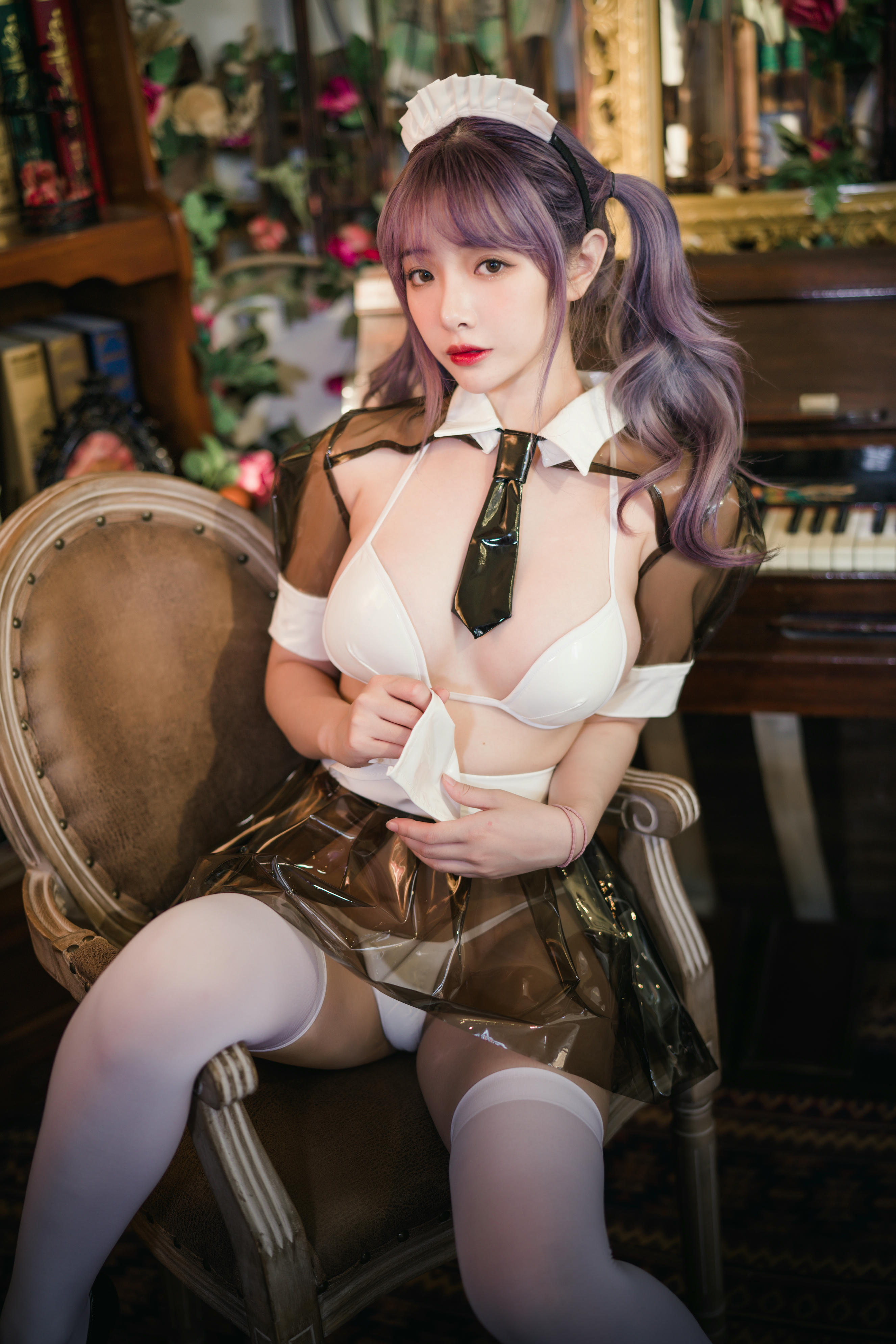 雯妹不讲道理 NO.047 透明皮衣女仆 [18P-346MB]_第1集