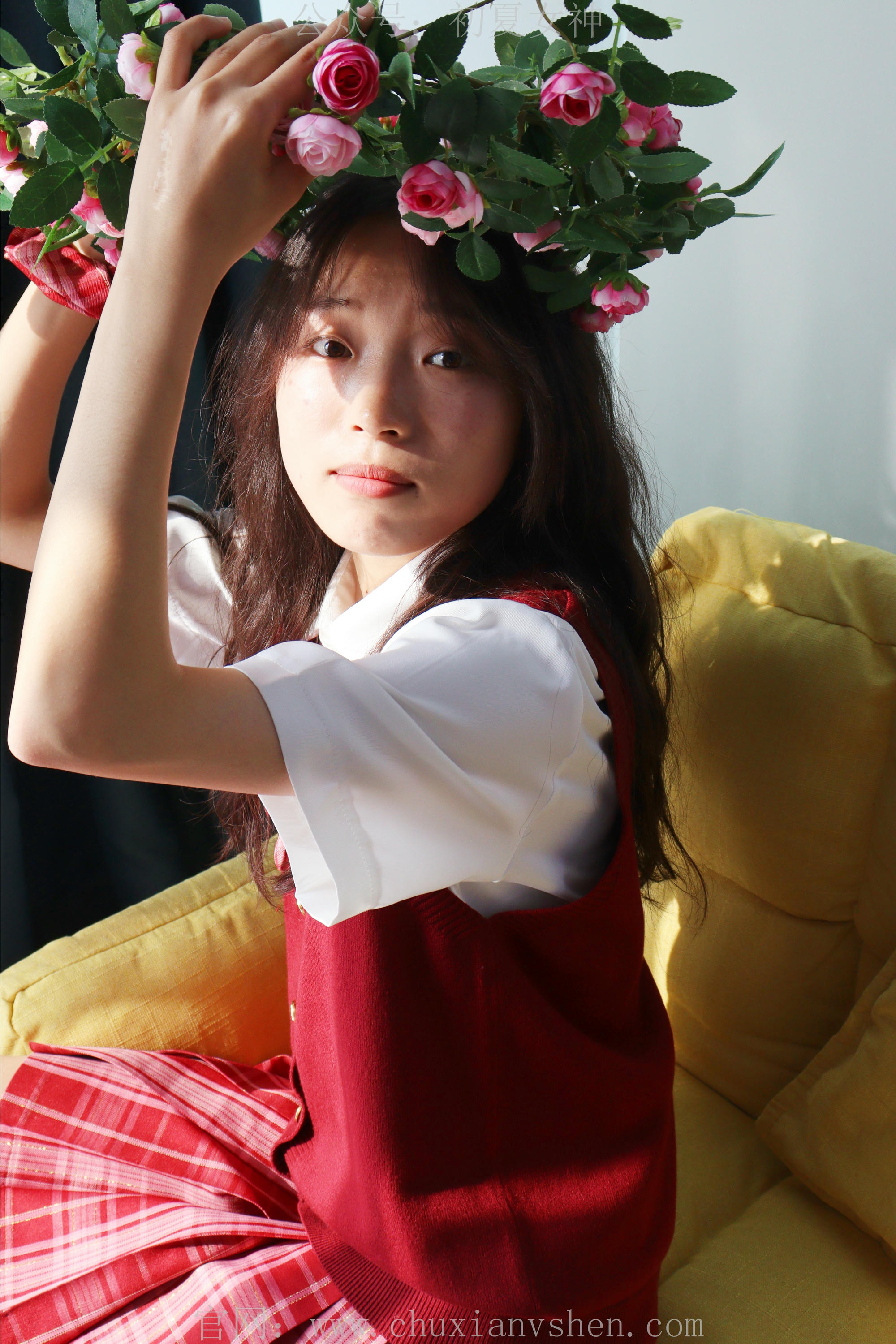 初夏女神 NO.229 蓝莓~S码大红色JK套搭小黑皮鞋 [100P1V 6.11 GB]_第5集