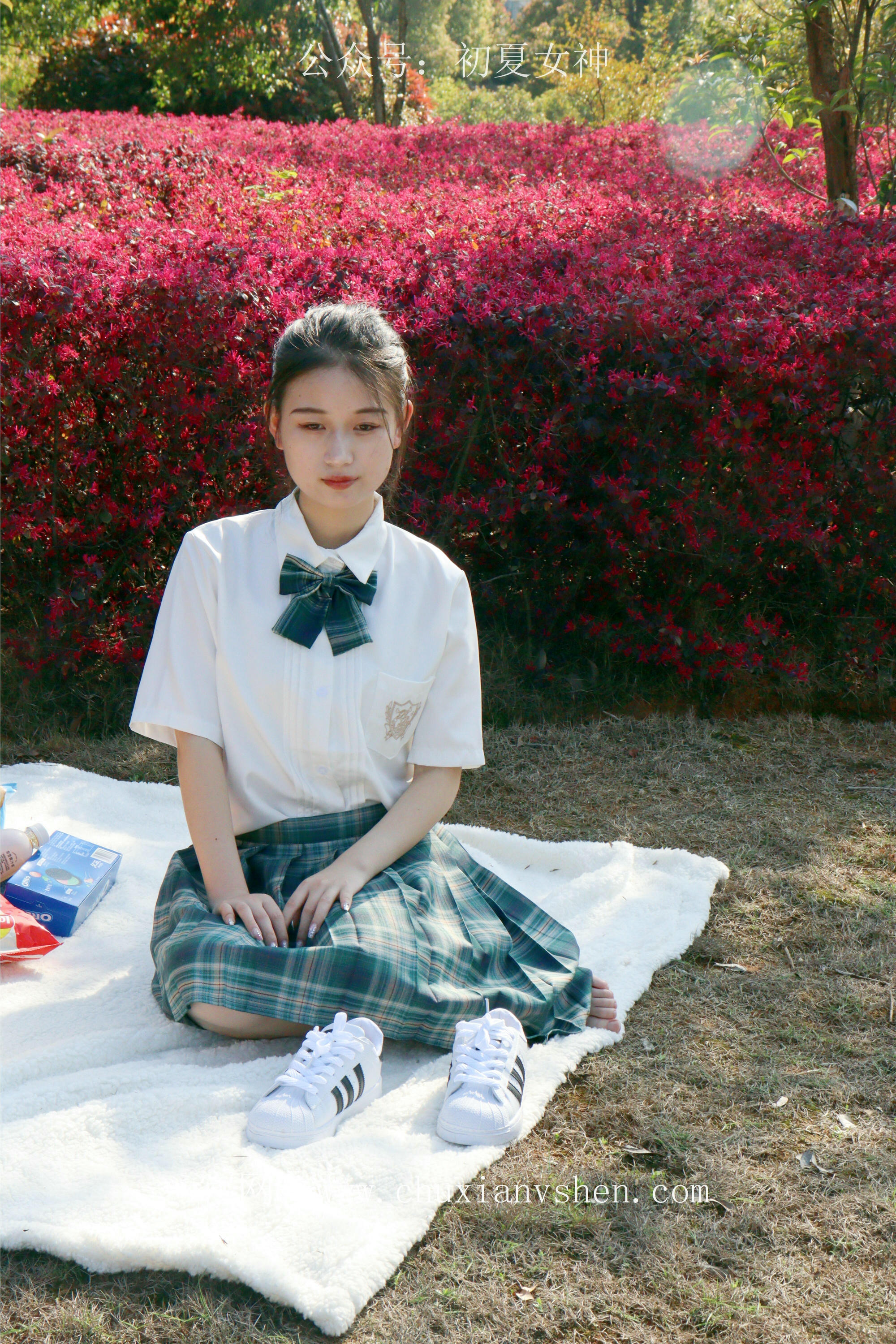 初夏女神 NO.232 念念~墨绿色JK搭配三叶草贝壳头鞋 [155P1V 4.84 GB]-155P_第6集