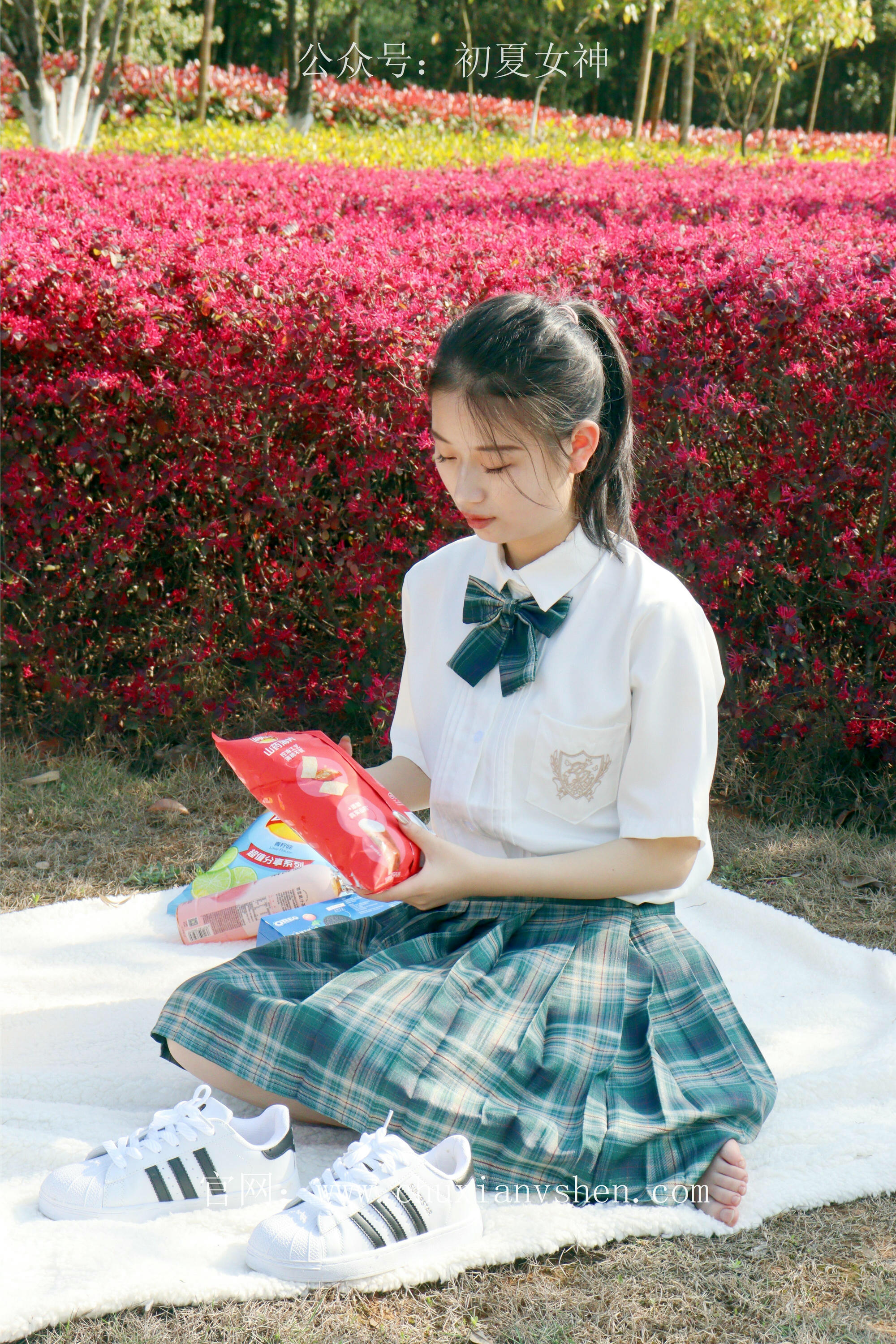 初夏女神 NO.232 念念~墨绿色JK搭配三叶草贝壳头鞋 [155P1V 4.84 GB]-155P_第6集