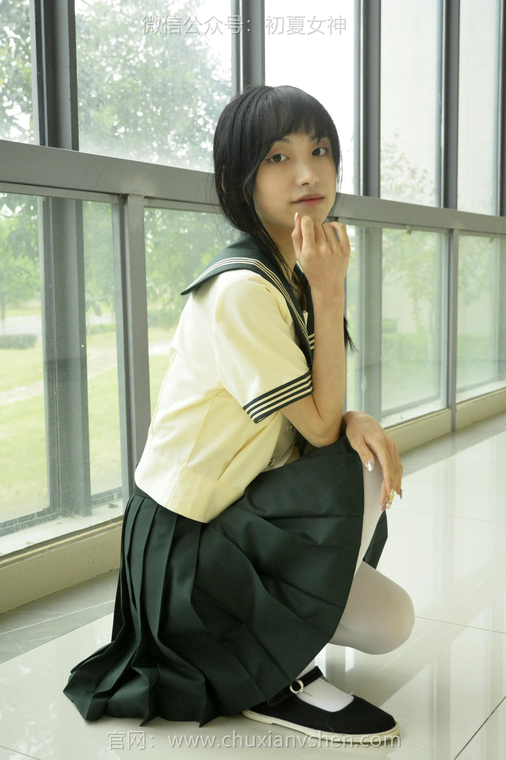 初夏女神 NO.237 柒柒~【绿色水手服】刚入手的水手服是时候展示一趟了 [140P1V 4.76 GB]_第6集