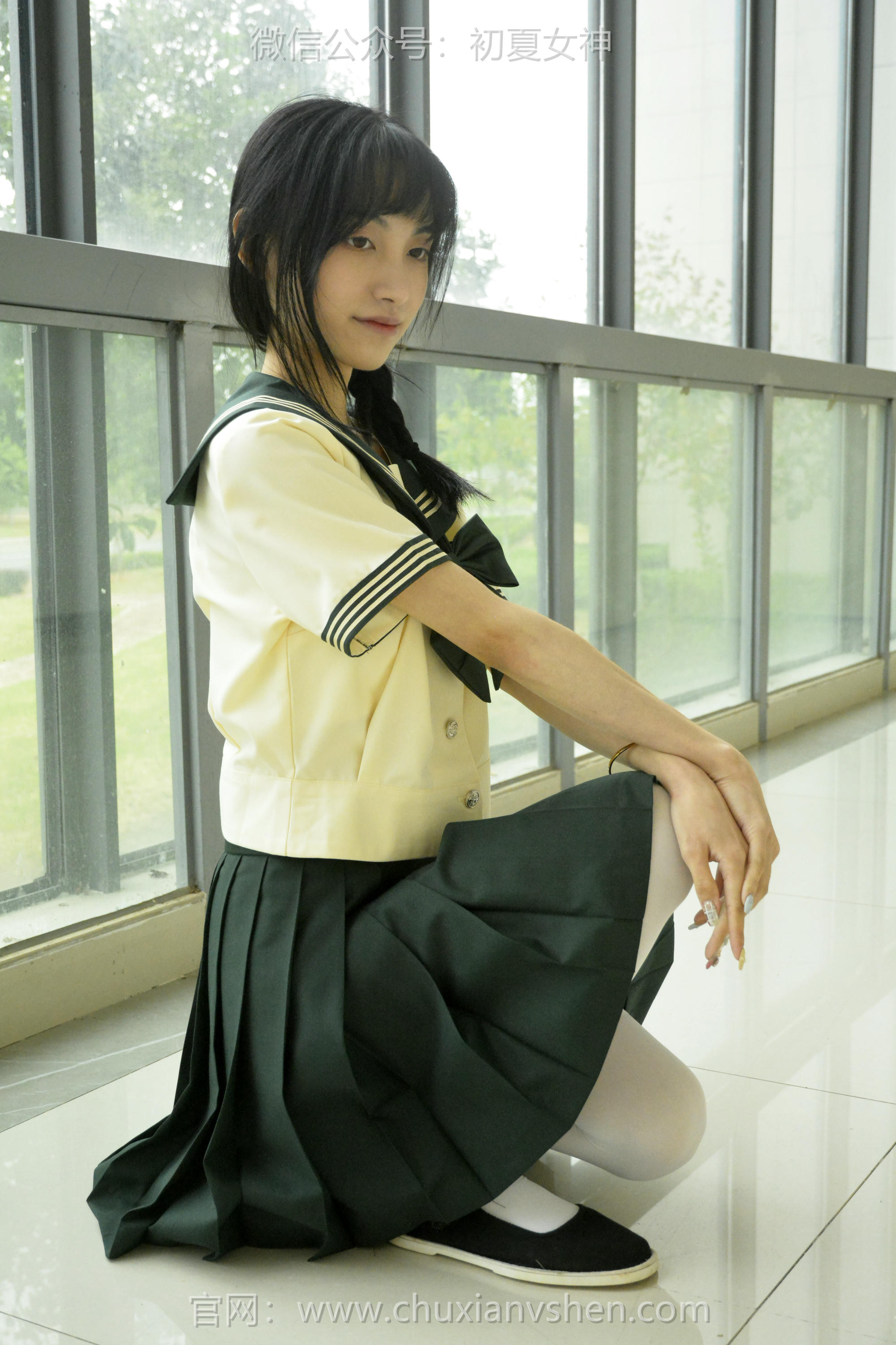 初夏女神 NO.237 柒柒~【绿色水手服】刚入手的水手服是时候展示一趟了 [140P1V 4.76 GB]_第6集