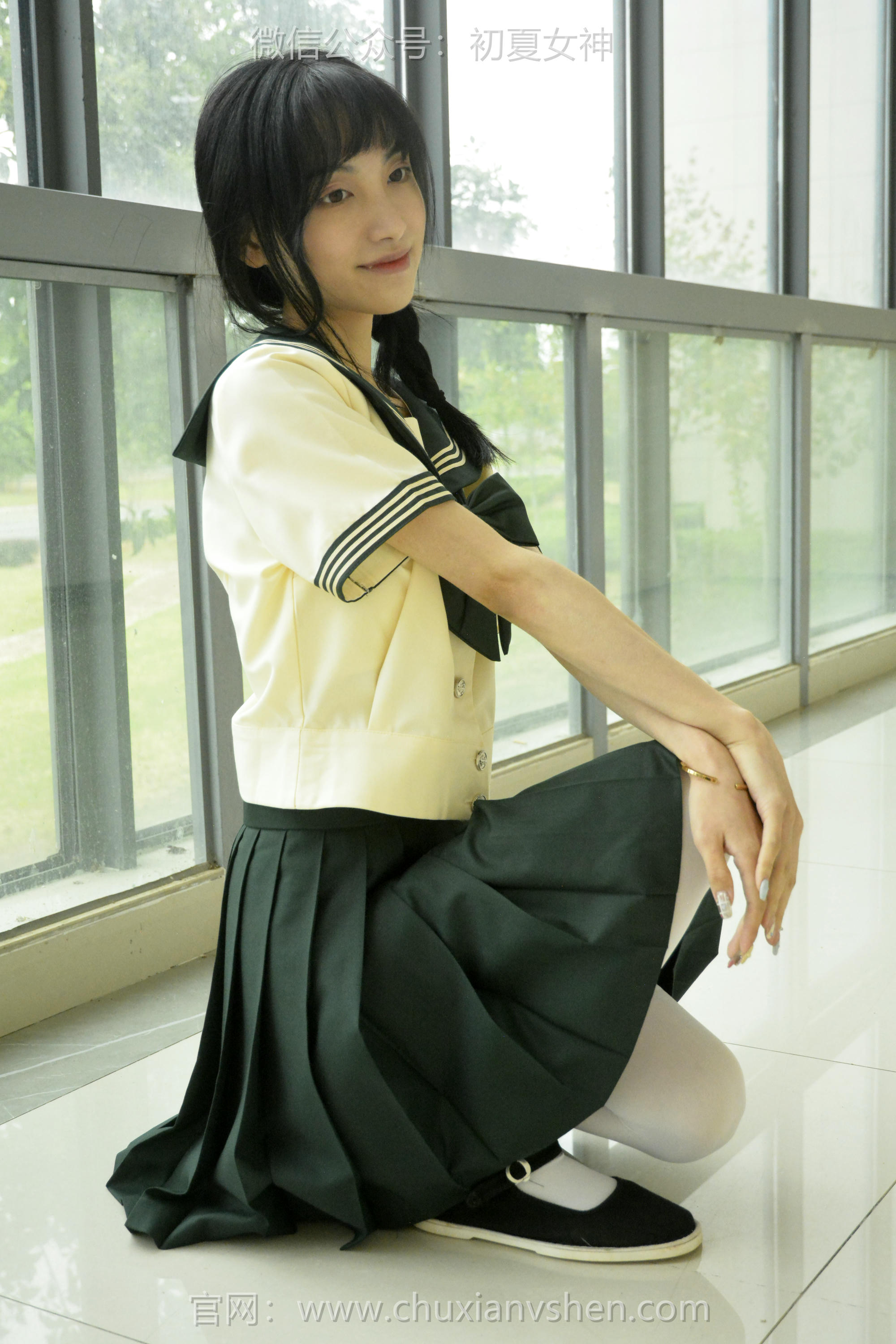 初夏女神 NO.237 柒柒~【绿色水手服】刚入手的水手服是时候展示一趟了 [140P1V 4.76 GB]_第6集