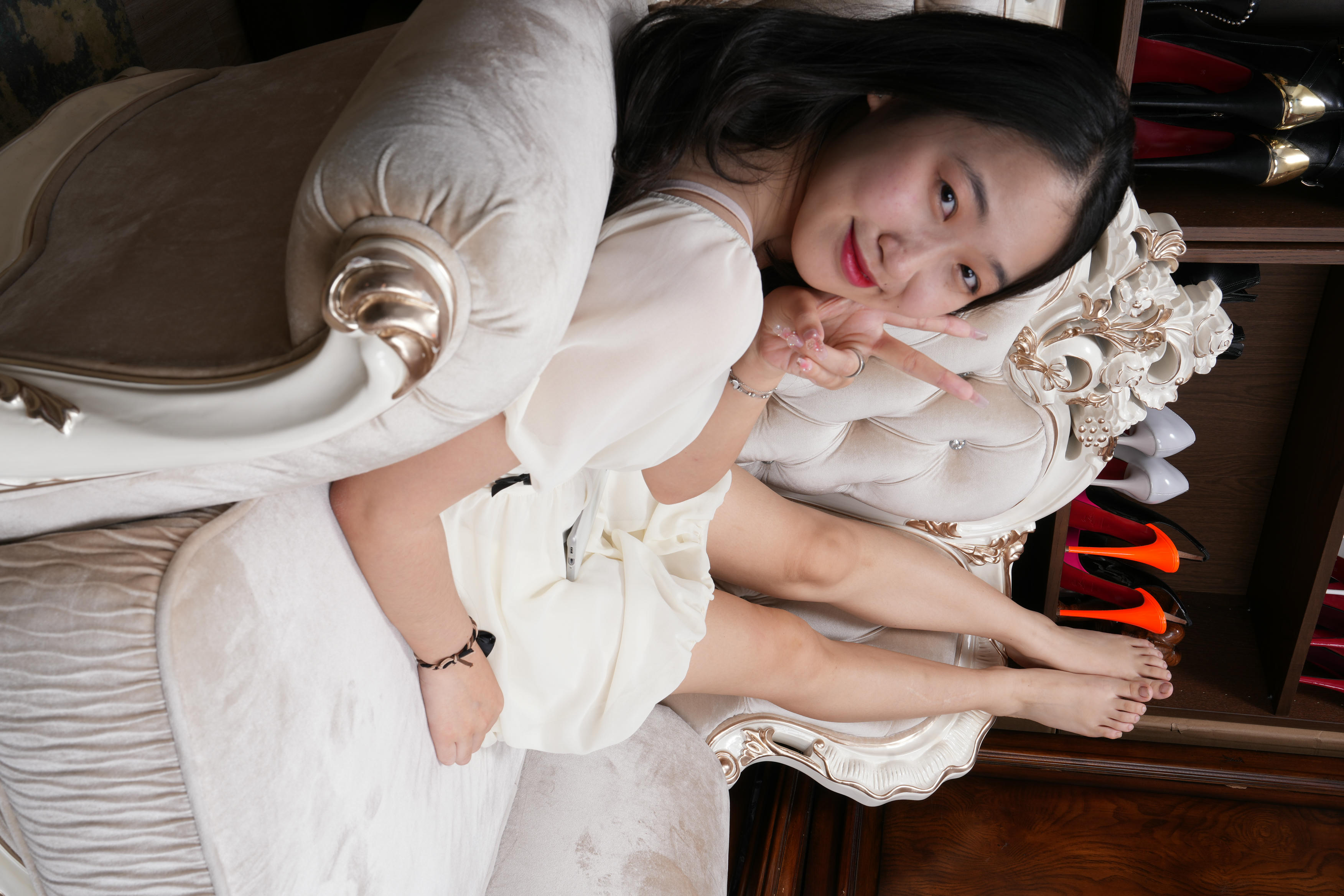 Sexy Asian Girls Feet NO.029 昕霓展示她的性感的小脚丫（原味棉袜+裸足）[161P-2.93G]_第5集