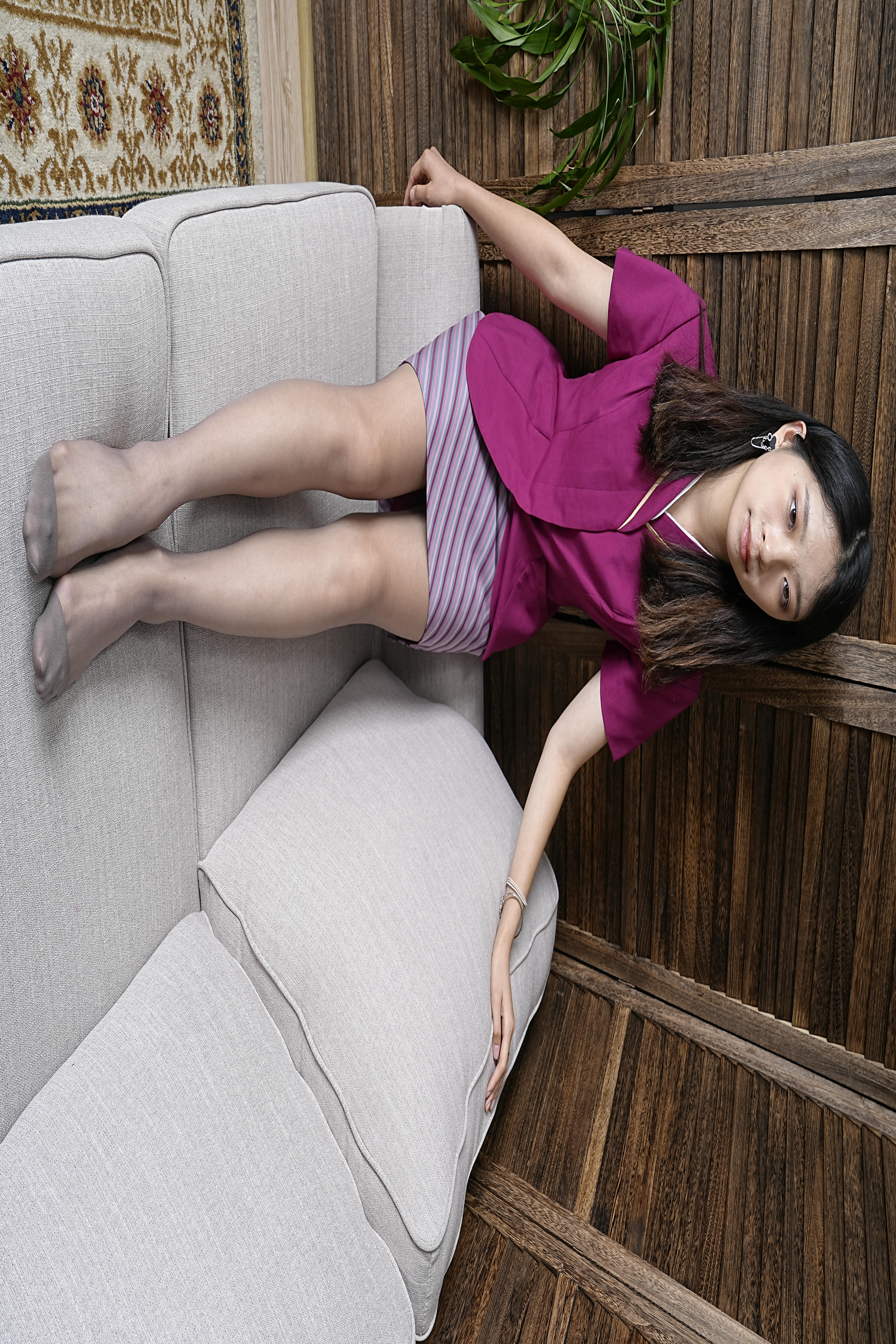 Sexy Asian Girls Feet NO.059 YIYI性感的大脚丫-灰咖色连裤袜 [151P+557M]_第7集