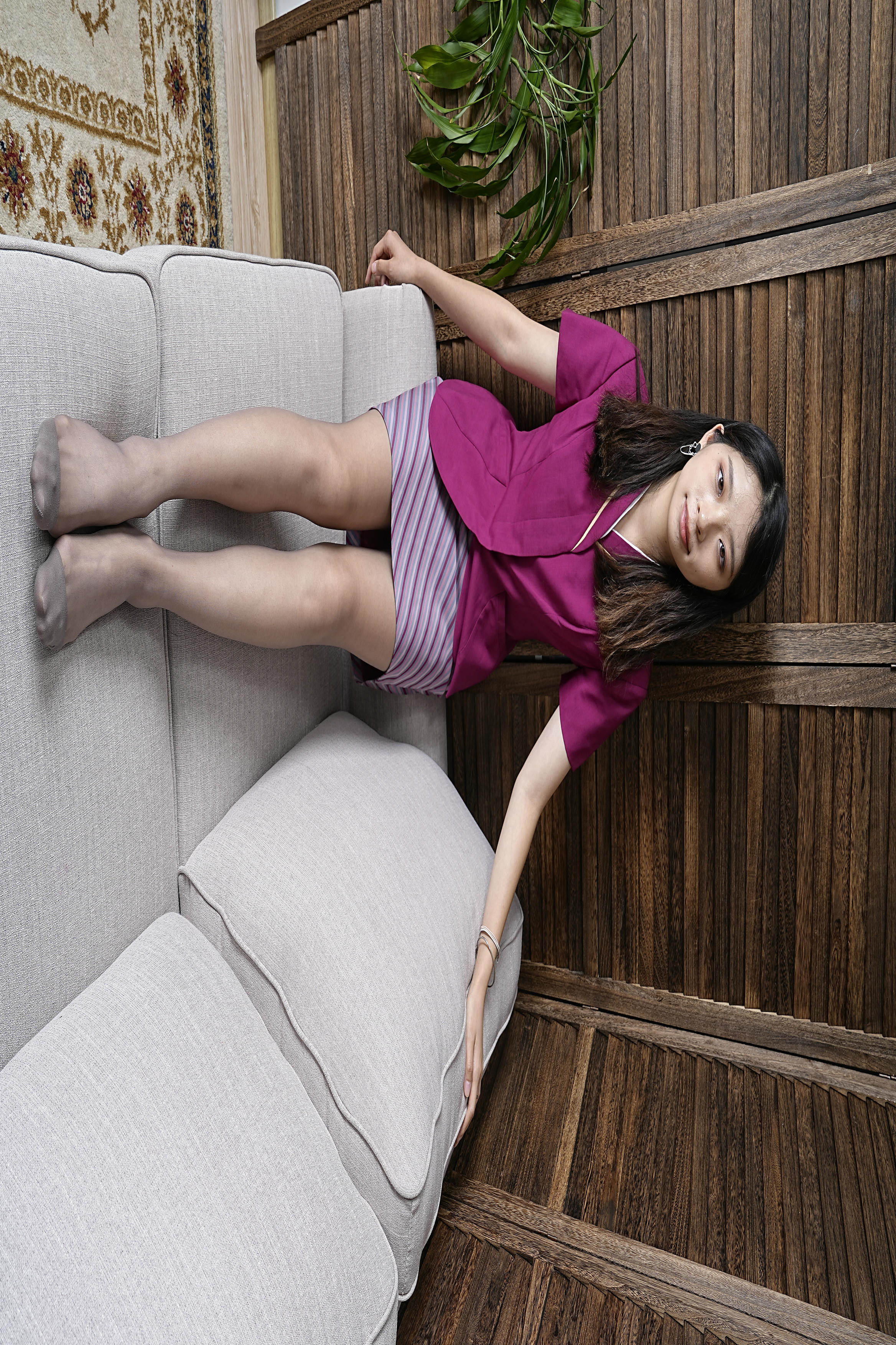 Sexy Asian Girls Feet NO.059 YIYI性感的大脚丫-灰咖色连裤袜 [151P+557M]_第7集